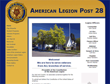 Tablet Screenshot of americanlegionpost28.org